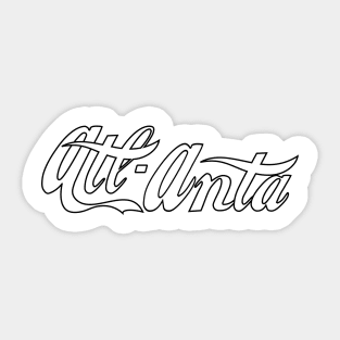 Atlanta - home of Coke (black/white) Sticker